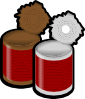 Two Open Cans Clip Art