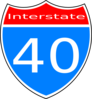 Interstate 40 Sign Clip Art