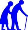 Senior Citizen (blue) Clip Art