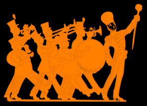 Orange & Black Marching Band Clip Art