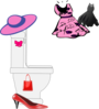 Toilet Going Shopping For New Clothes Clip Art