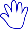 Blue Cartoon Hand Clip Art