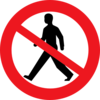 No Entry For Pedestrians Clip Art