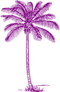 Plum Palm Tree Clip Art