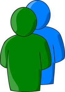 Multiple Users 2 Green Blue Clip Art