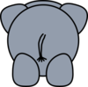 Elephant Rear Clip Art