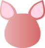 Totetude Blank Pig Face Clip Art