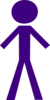 Stick Figure - Purple Clip Art