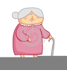 Animated Old Lady Clipart Image
