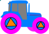 Blue Tractor Clip Art