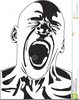 Person Screaming Clipart Image