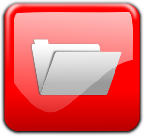 Red Folder Button Clip Art