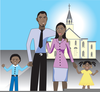Church Family Friends Day Clipart Image
