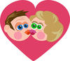 Kissing Heart Couple Image