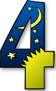 Creation Days Numbers 4 Clip Art
