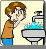 Clipart Of Boy Washing His Face Image