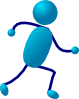 Stick Man Running Clip Art