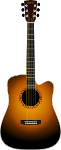Unplugged Guitar Clip Art