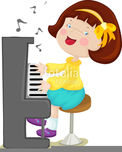 Piano Playing Clipart Image