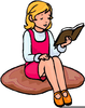 Person Reading A Book Clipart Image