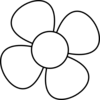 Flower Black&white Clip Art at Clker.com - vector clip art online