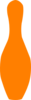 Orange Bowling Pin Clip Art