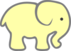 Yellow Baby Elephant Clip Art