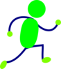 Green Runner Clip Art