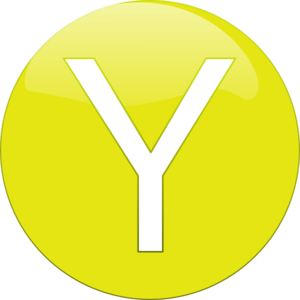 Yellow Button Clip Stroke Y Text Clip Art