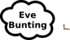 Eve Bunting Sign Clip Art