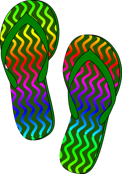 Green Flip Flops Clip Art at Clker.com - vector clip art online ...