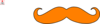 Orange Old Fashioned Mustache  Clip Art