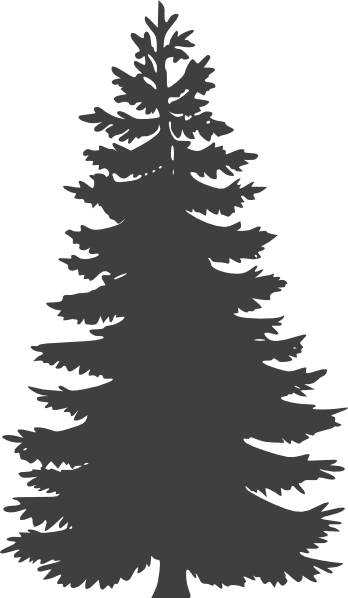 Dark Gray Pine Tree Clip Art at Clker.com - vector clip art online