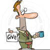 Person Begging Clipart Image