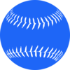 Blue Softball 2 Clip Art