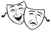 Theater Masks Comedy Tragedy Clipart Image