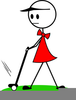 Golfer Putting Clipart Image