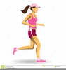 Jogging Girl Clipart Image