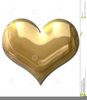 Gold Heart Clipart Free Image