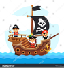 Pirate Ship Clipart Black And White Image
