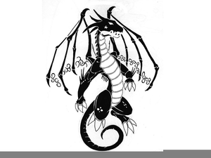 Black And White Dragons Clipart | Free Images at Clker.com - vector
