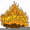 Logs Burning Clipart Image