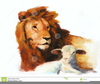 Lion And Lamb Royalty Free Clipart Image