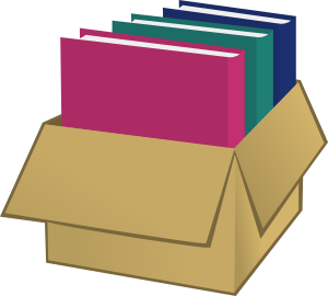 Box With Folders Clip Art