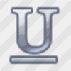 Icon Text Underline 1 Image