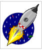 Kliponius Cartoon Rocket Clip Art