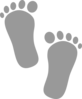 Gray Foot Prints Clip Art