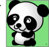 Panda Green Background Clip Art