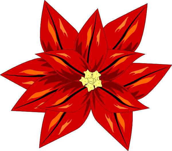 Poinsettia Clip Art at Clker.com - vector clip art online, royalty free