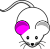 White Mouse Right-pink-ear Clip Art